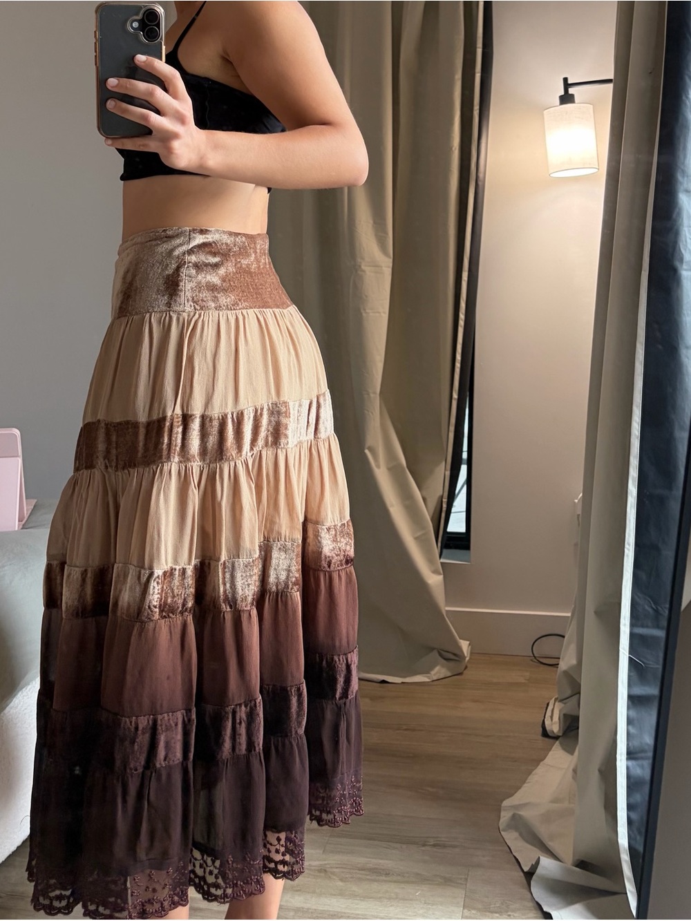Vintage GUESS Jeans Authentic tiered maxi skirt 🤎 - Picture 2 of 8